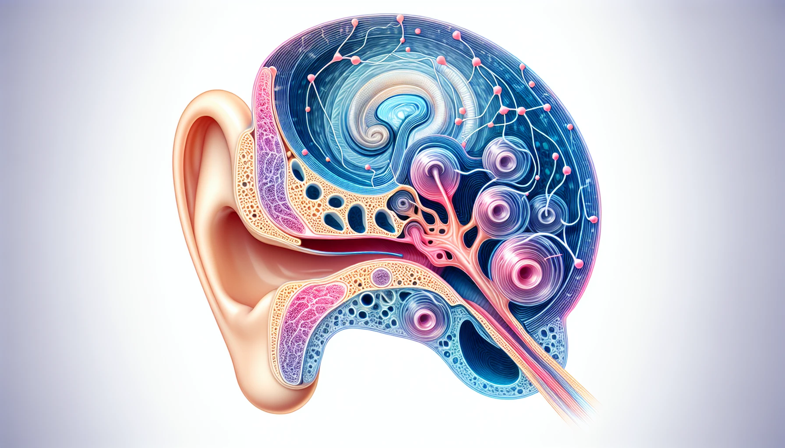 Illustration of inner ear anatomy